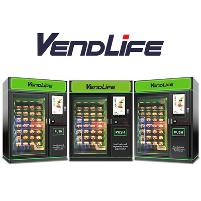 110V Drink Snack Combo Vending Machine ,  Multipayment Microwave Vending Machine